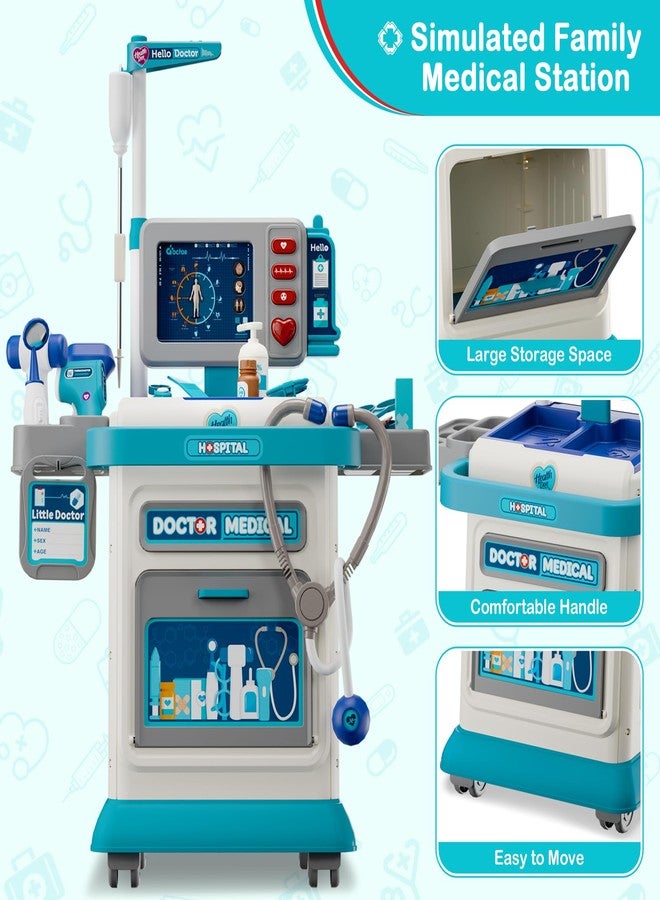 AuroTops Doctor Kit for Toddlers 3-5, 26 Pcs Doctor Play Set for Kids Ages 3-8,Role Play Toy Medical Cart Doctor Toys Educational Toys for Boys & Girls Birthday Gifts - Image 2
